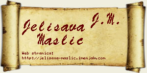 Jelisava Maslić vizit kartica